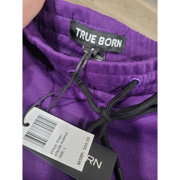 True Born Women's Purple Track Jacket and‎ Pant set size Large #P3 - Picture 4 of 5